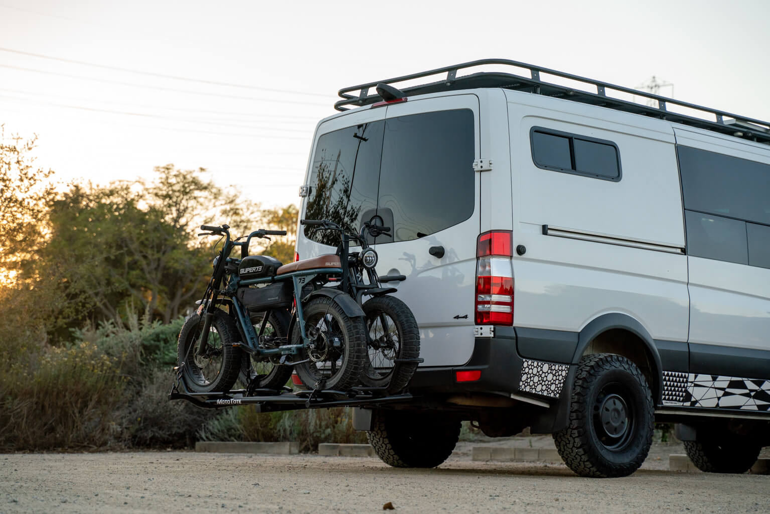 Bike rack for front of online van