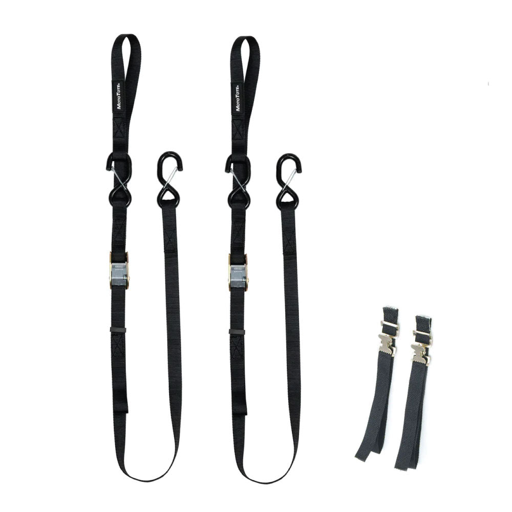 10pcs Tie Down Strap 2 * 39CM Motorcycle / Car / Bike Carrier Fixing Kit Tightening  Strap Maximum Load 500 kg - Black 