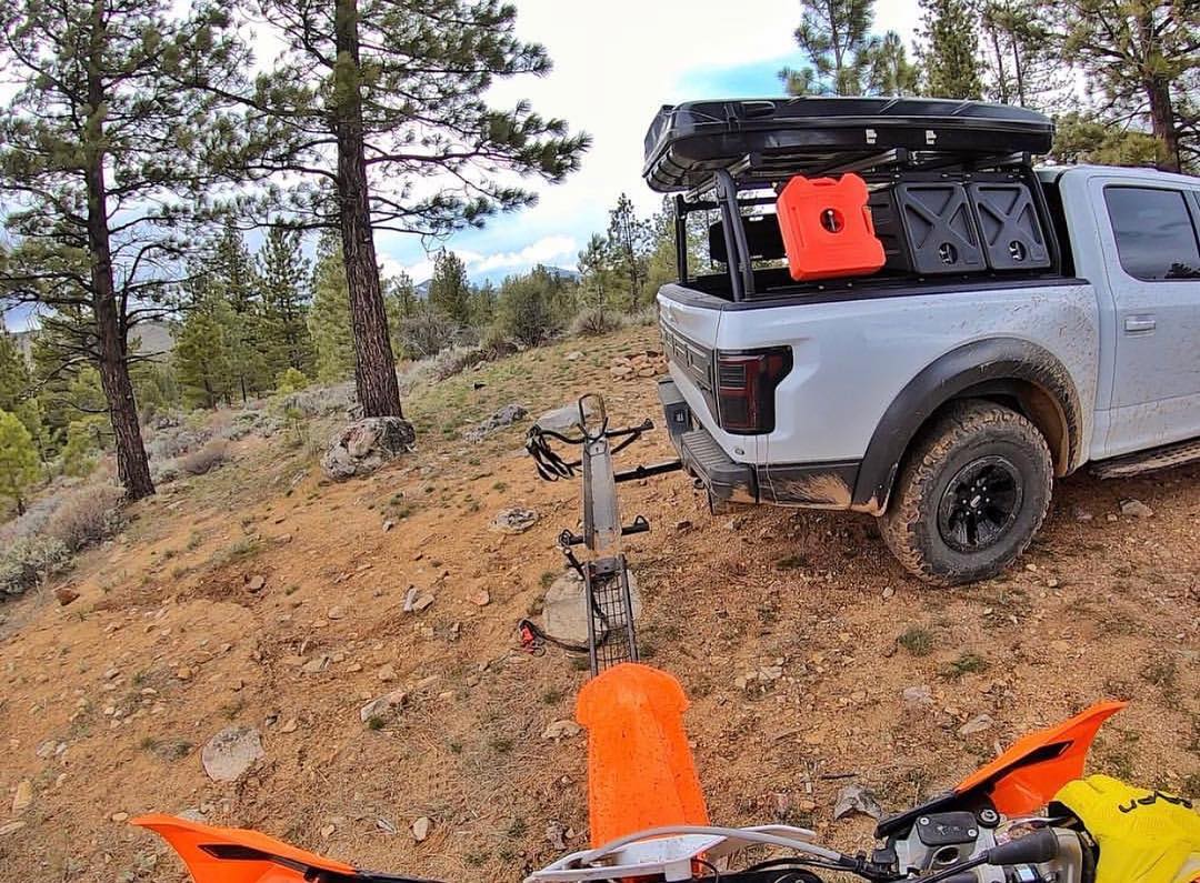 Dirt Bike Hitch Carrier on a Ford F150