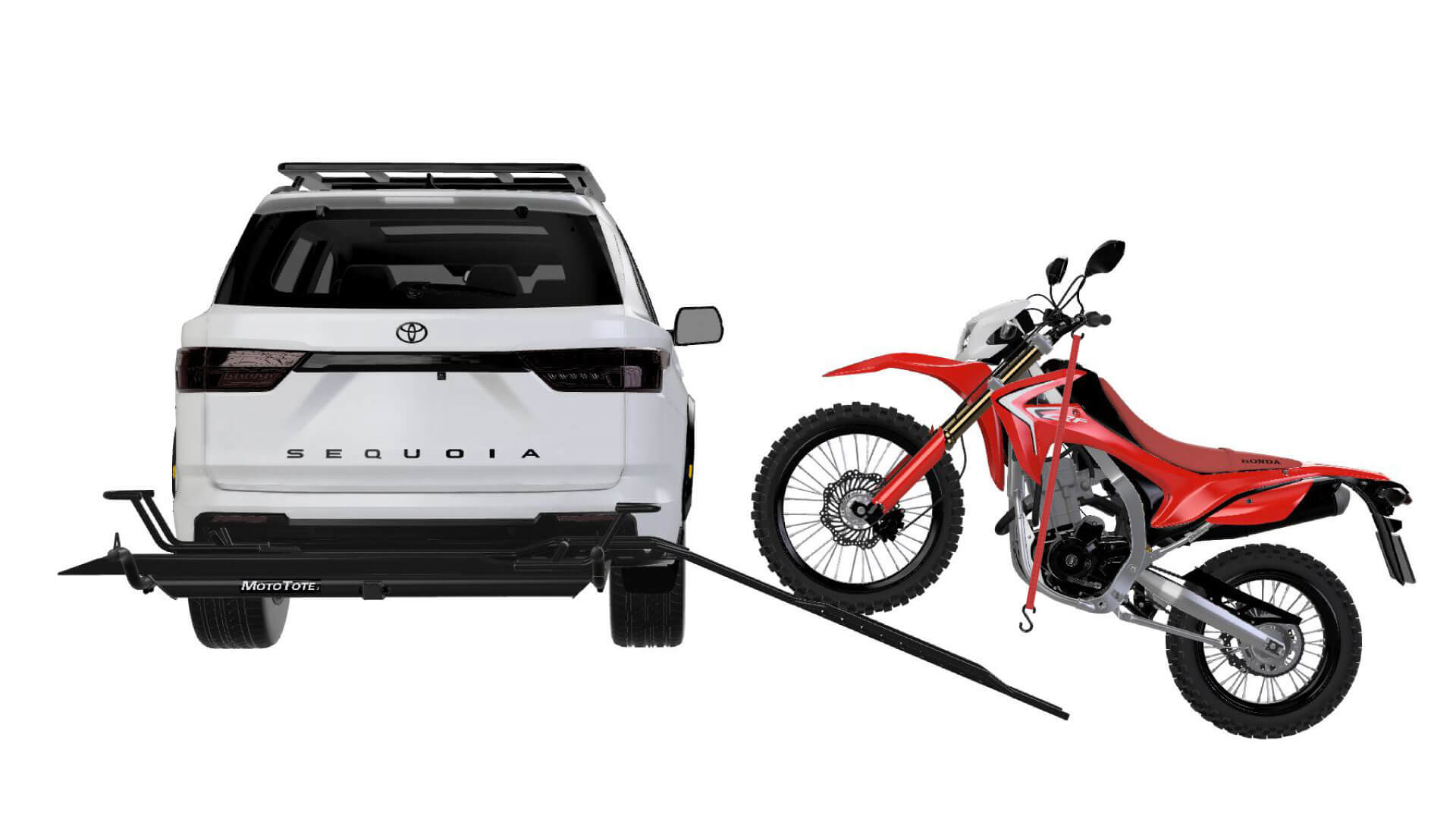 Dual Motorcycle Carrier Installation - Loading First Motorcycle