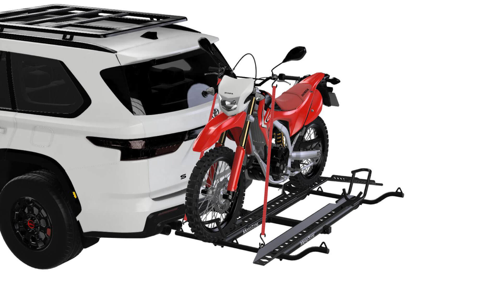 Dual Motorcycle Carrier Installation - Tie Down First Bike