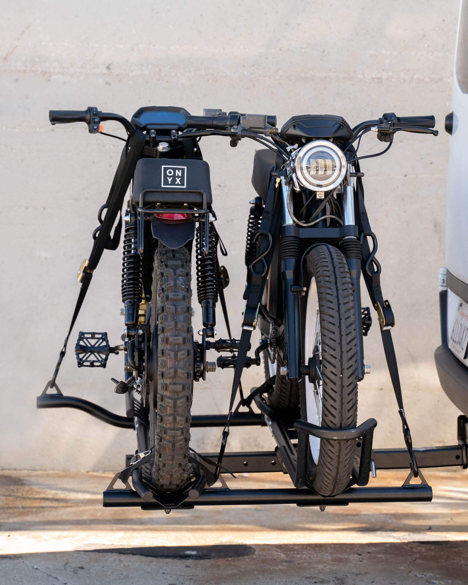 Onyx Motorbikes Dual Motorcycle Bike Rack for Electric Bikes 