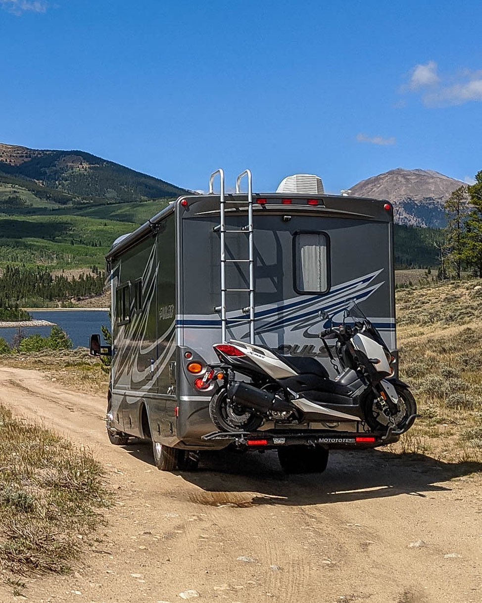 Scooter Carrier Hitch Mount on an RV