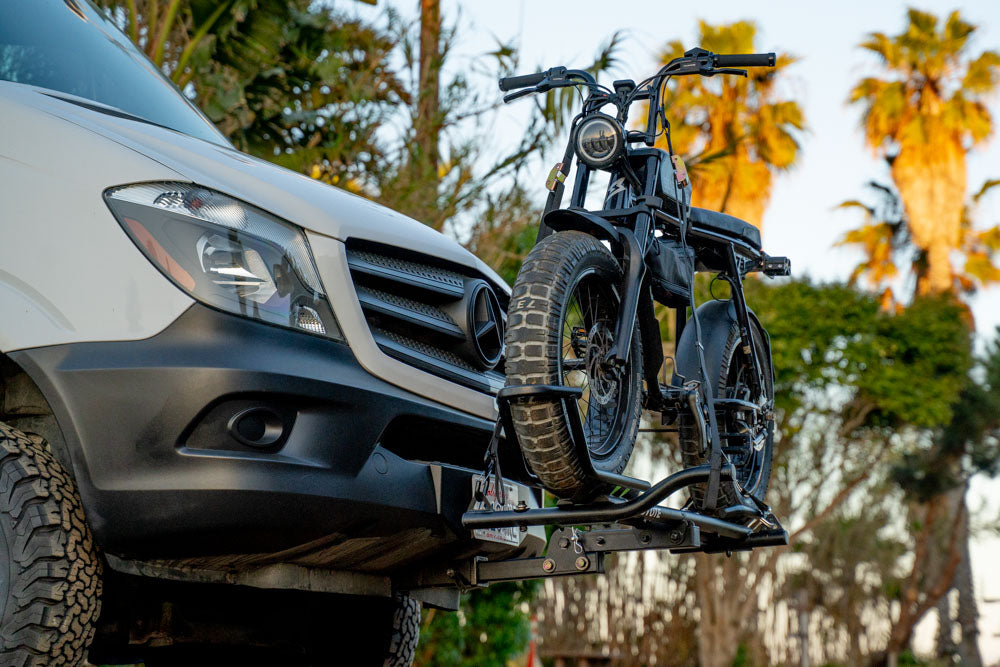 MotoTote Mini: The Compact Motorcycle Carrier That Folds Like a Bike Rack