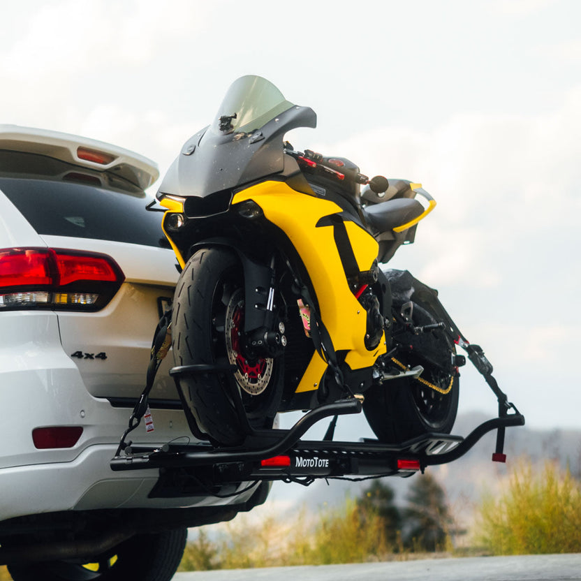 Motorcycle Carry Racks MotoTote Max Dual - Double Steel Motorcycle Hitch Carrier (600 lbs ...