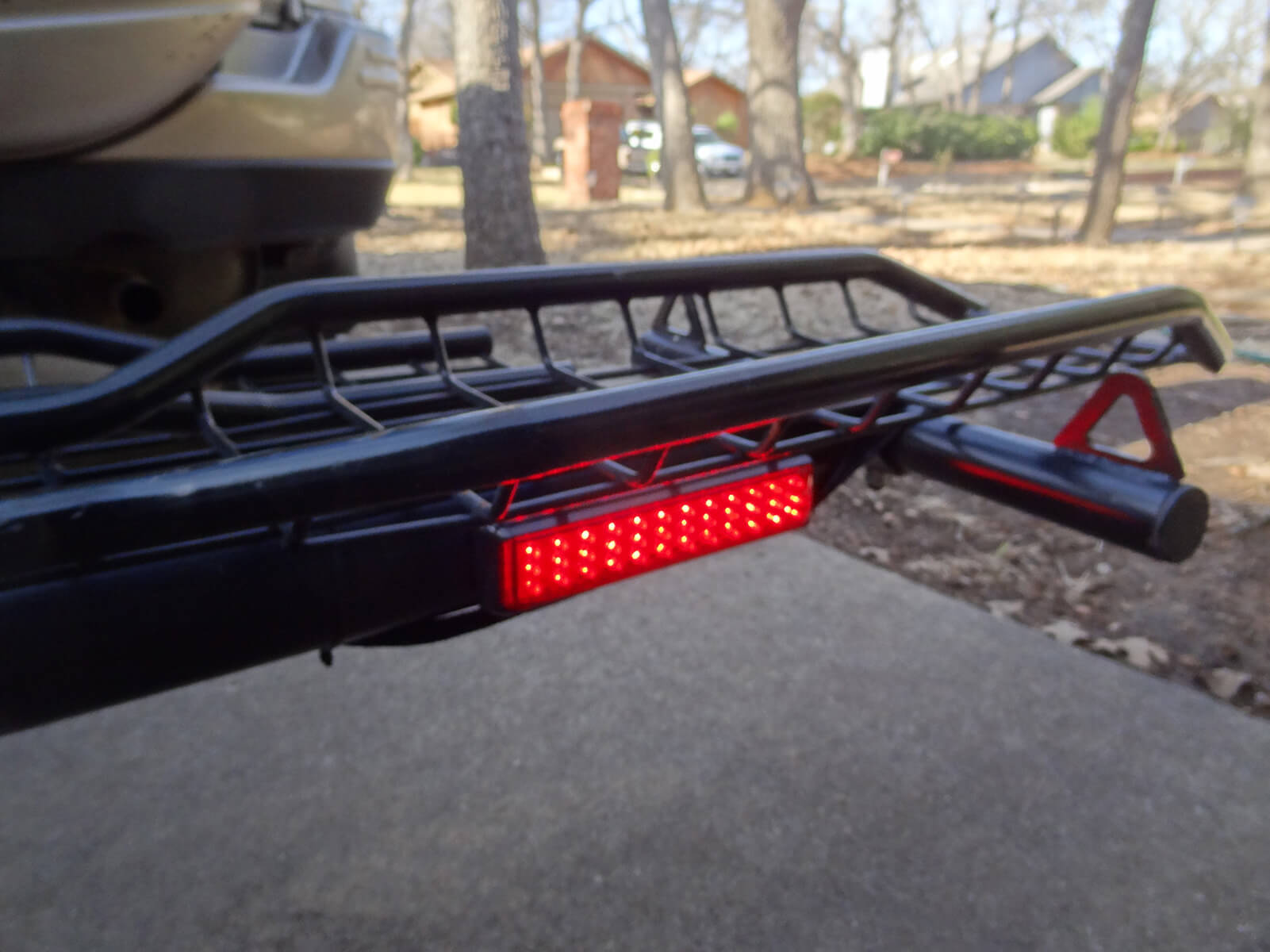 LED light kit on Motorcycle Rack