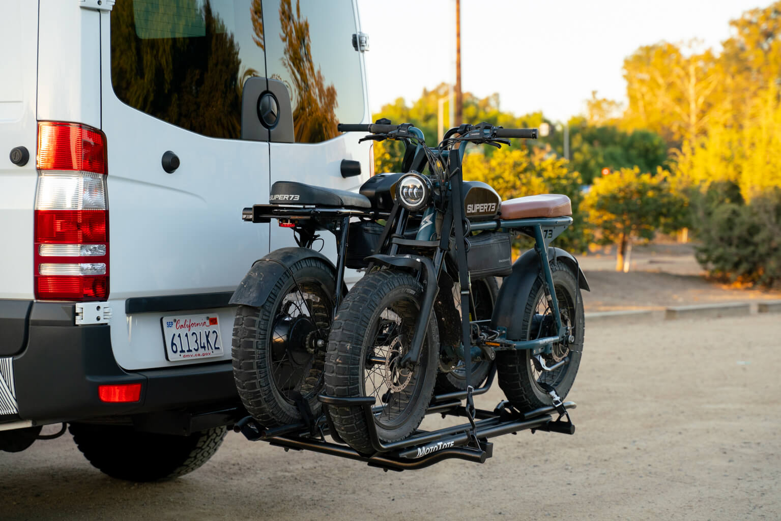 Dual Bike Rack for Electric Bikes on a Sprinter Van