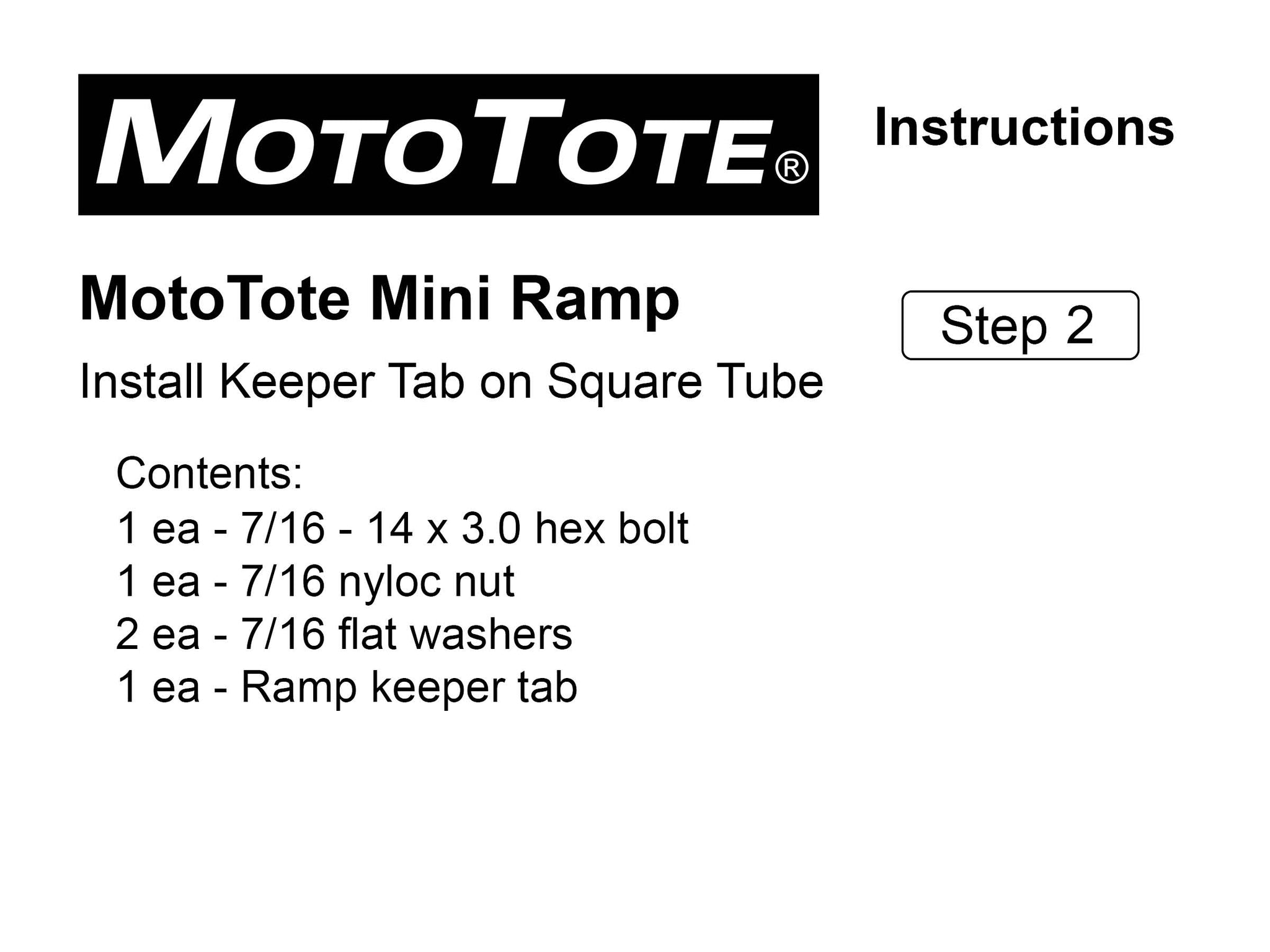 Mini Ramp Hardware Kit