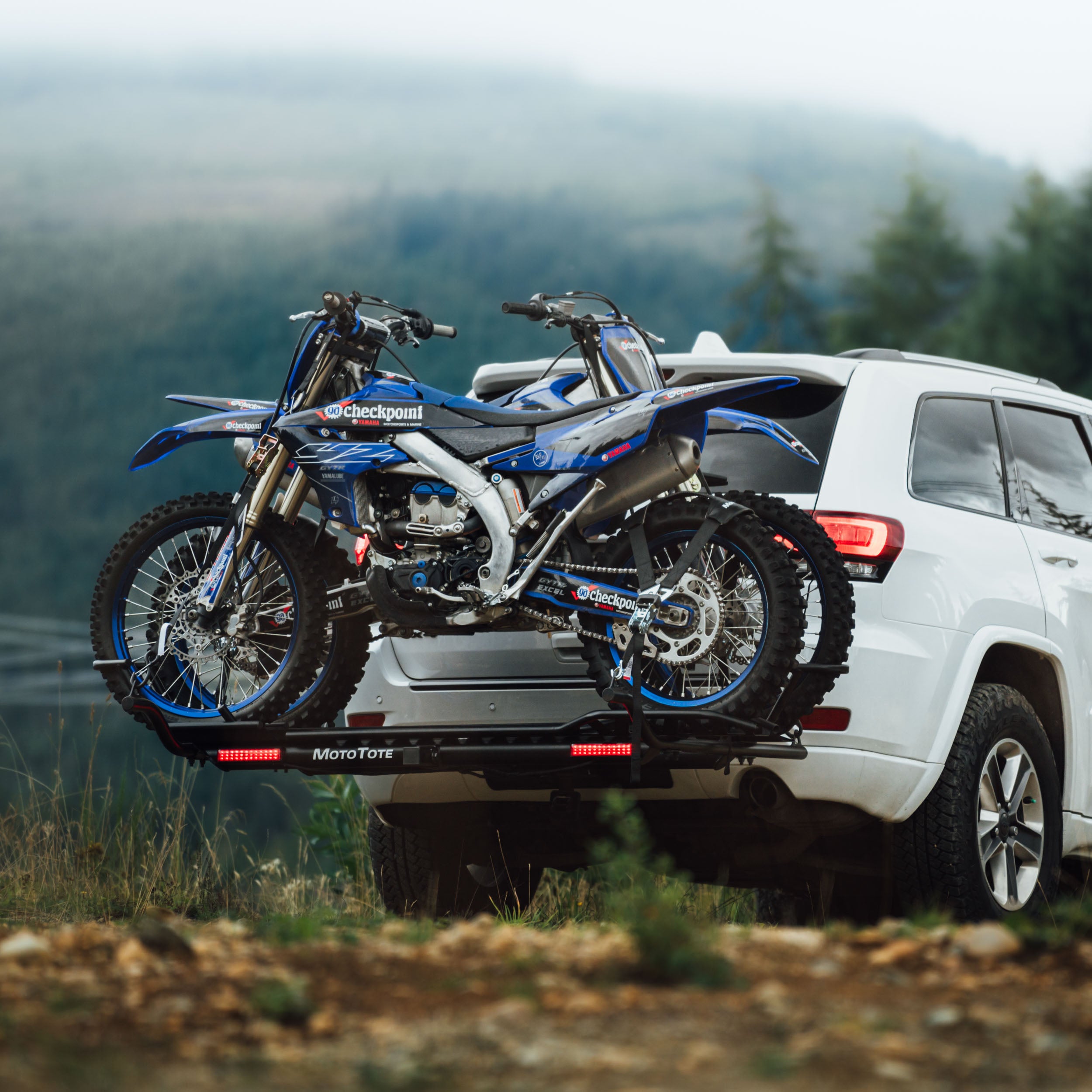 MotoTote Max Dual - Double Steel Motorcycle Hitch Carrier (600 lbs