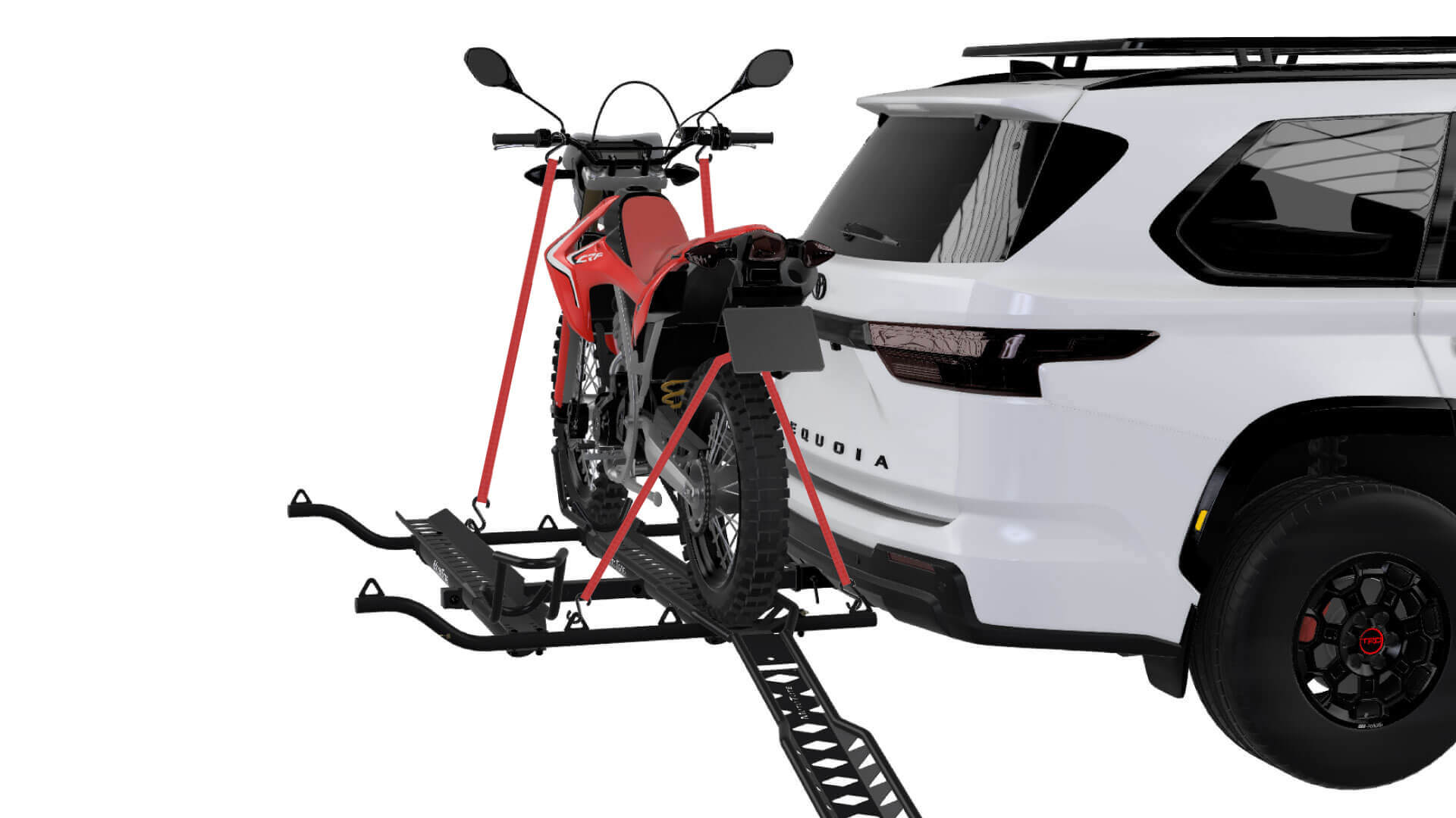 Dual Motorcycle Carrier Installation - Tie Down First Motorcycle