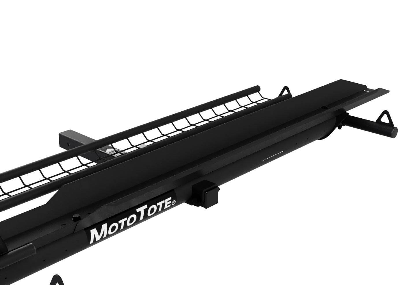 MotoTote m3 Trailer Hitch Motorcycle Carrier - Angled Steel Track